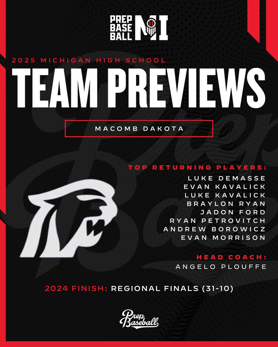 Prep Baseball Michigan (@prepbaseballmi) on Twitter photo ππππ ππ©π«π’π§π ππππ¦ ππ«ππ―π’ππ°: ππππ¨π¦π πππ€π¨ππ
<a href="/DakotaBaseball/">Dakota Baseball</a> is off to a 3-0 start and have high expectations this spring with a veteran team that includes 15 seniors
π°: loom.ly/9LsHXEA ππππ ππ©π«π’π§π ππππ¦ ππ«ππ―π’ππ°: ππππ¨π¦π πππ€π¨ππ
<a href="/DakotaBaseball/">Dakota Baseball</a> is off to a 3-0 start and have high expectations this spring with a veteran team that includes 15 seniors
π°: loom.ly/9LsHXEA