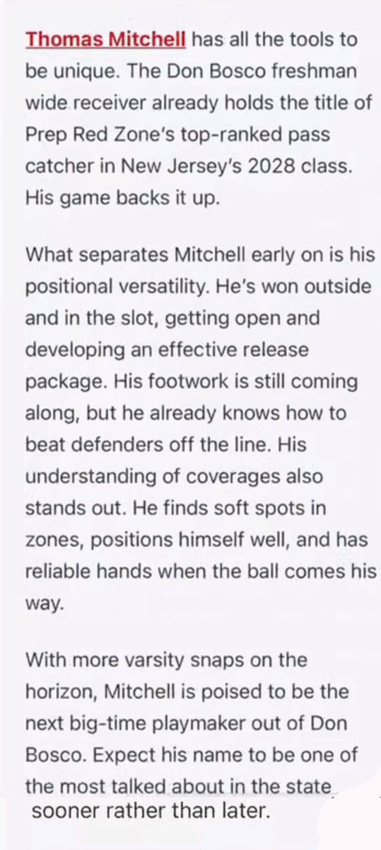 Thomas Ray Mitchell III (@showtime_trm) on Twitter photo Thank you, <a href="/PrepRedzoneNJ/">Prep Redzone New Jersey</a> for the evaluation.
#TRM
<a href="/Cody_High/">Coach High</a>
<a href="/CoAcHKeLZZz3/">Markell Harrison</a>
<a href="/trainprolific/">Prolific Performance</a> Thank you, <a href="/PrepRedzoneNJ/">Prep Redzone New Jersey</a> for the evaluation.
#TRM
<a href="/Cody_High/">Coach High</a>
<a href="/CoAcHKeLZZz3/">Markell Harrison</a>
<a href="/trainprolific/">Prolific Performance</a>