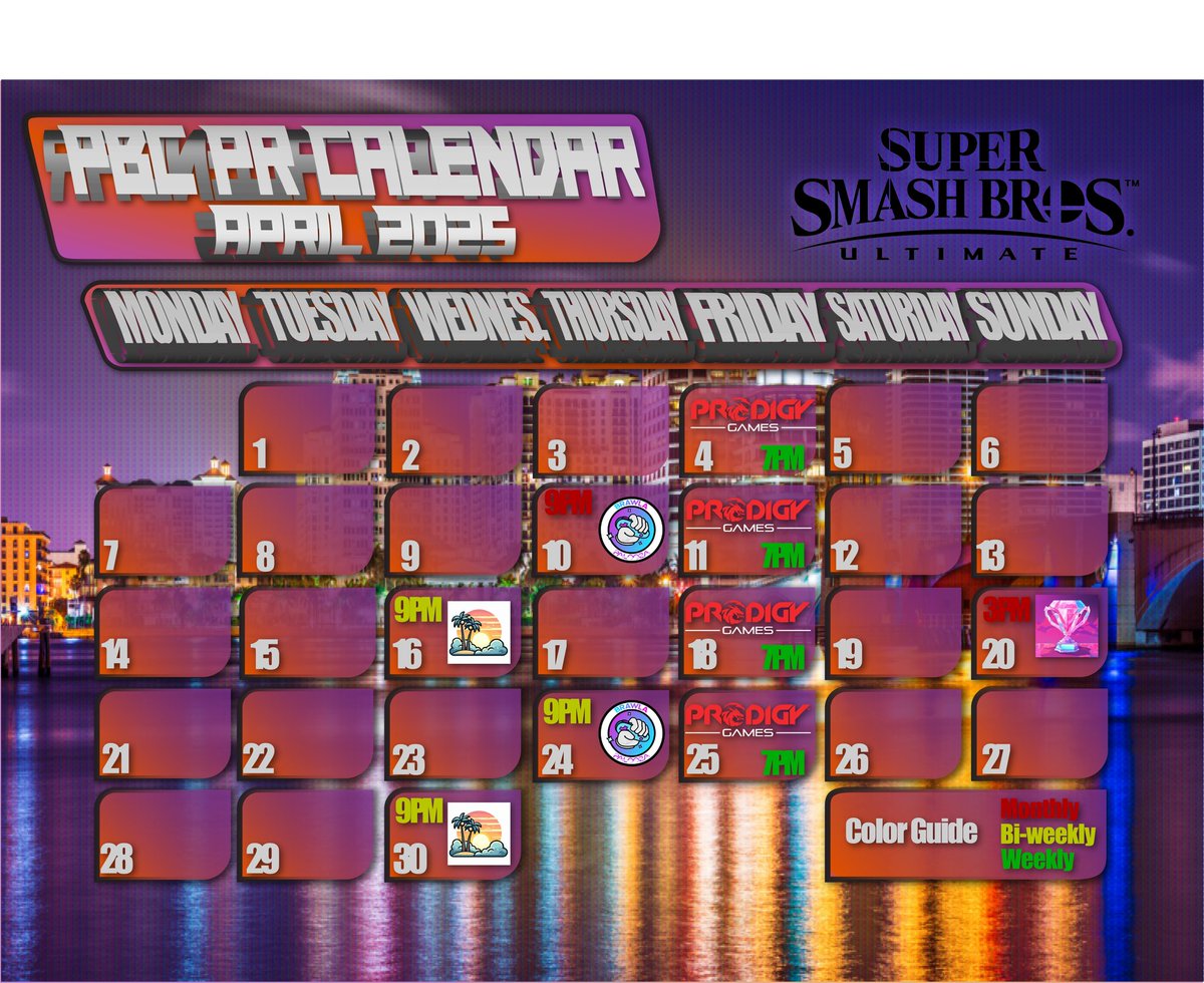 A little late but here is our April Calendar. We are halfway through the first season, so there is still a chance to perform!