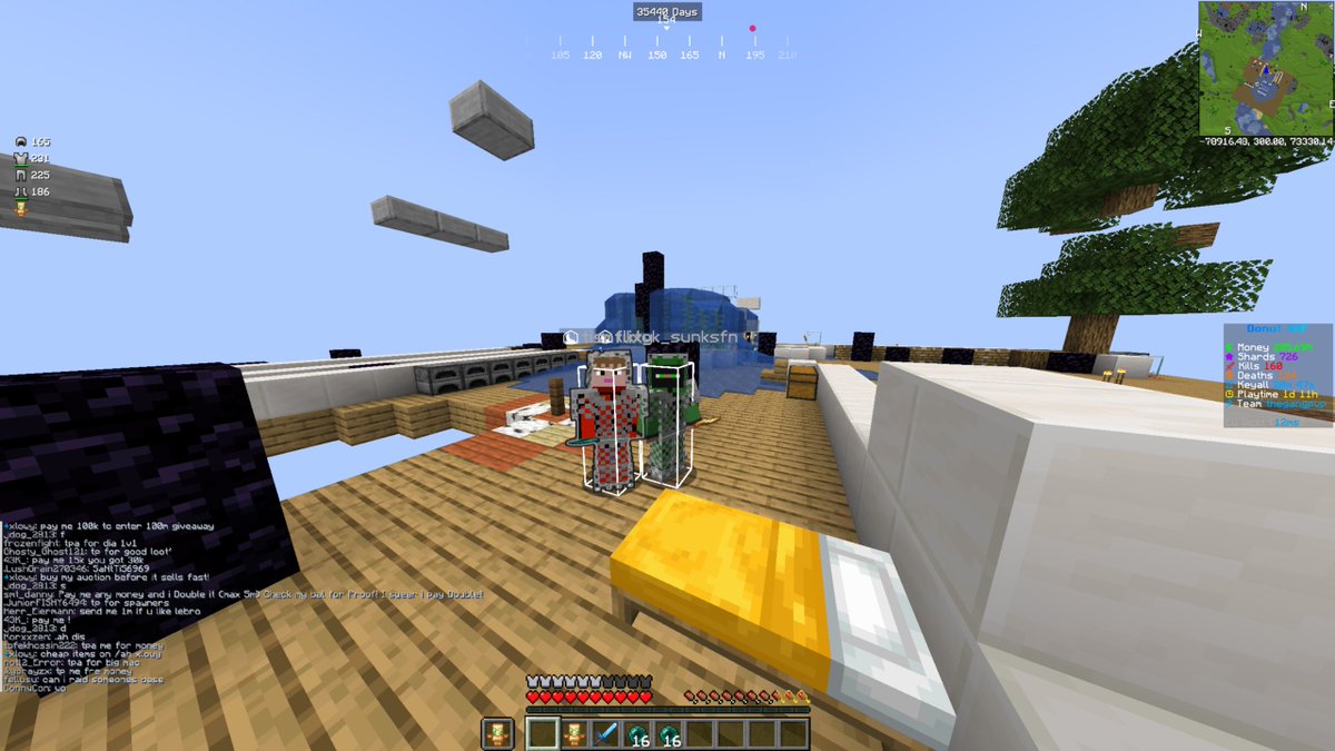 Sunkysunks's tweet image. GOT RAIDED AGAIN IN DONUT SMP left with nothing #sunks #minecrfat #donustsmp #drdonut #smp