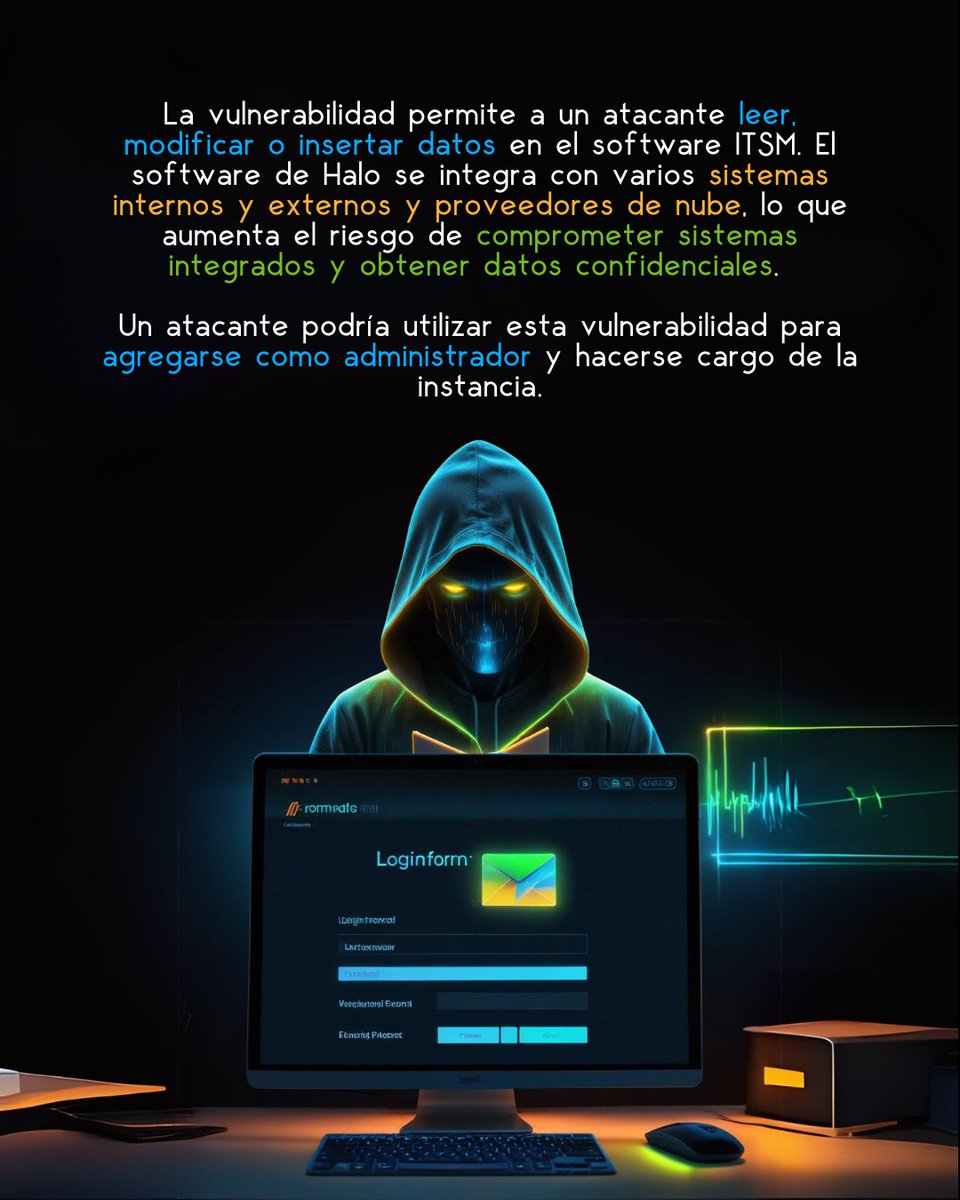 M4nticonsuling's tweet image. ☣️ Una #vulnerabilidad de inyección SQL no autenticada en #Halo ITSM podría haber sido explotada para leer 👀, modificar 📑o insertar datos 🗃.
#Vulnerabilidad #inyeccionsql #HaloITSM #parchesdeseguridad