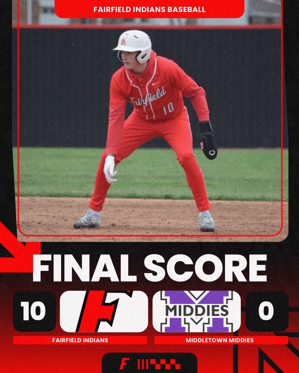 Fairfield Indian Baseball (@fairfield_tribe) on Twitter photo Fairfield takes care of business with a 10-0 shutout win in 5 innings.
<a href="/Beckettclemmons/">Beckett Clemmons</a> goes 3-3 with 5 RBI.
<a href="/billyramsey101/">Billy Ramsey</a> 2-3 with 2 RBI.
Hampton earns the W, strikes out 8 and only allows 2H
Fairfield travels to Xavier University tomorrow to take on East @ 5:00
#OneTribe Fairfield takes care of business with a 10-0 shutout win in 5 innings.
<a href="/Beckettclemmons/">Beckett Clemmons</a> goes 3-3 with 5 RBI.
<a href="/billyramsey101/">Billy Ramsey</a> 2-3 with 2 RBI.
Hampton earns the W, strikes out 8 and only allows 2H
Fairfield travels to Xavier University tomorrow to take on East @ 5:00
#OneTribe