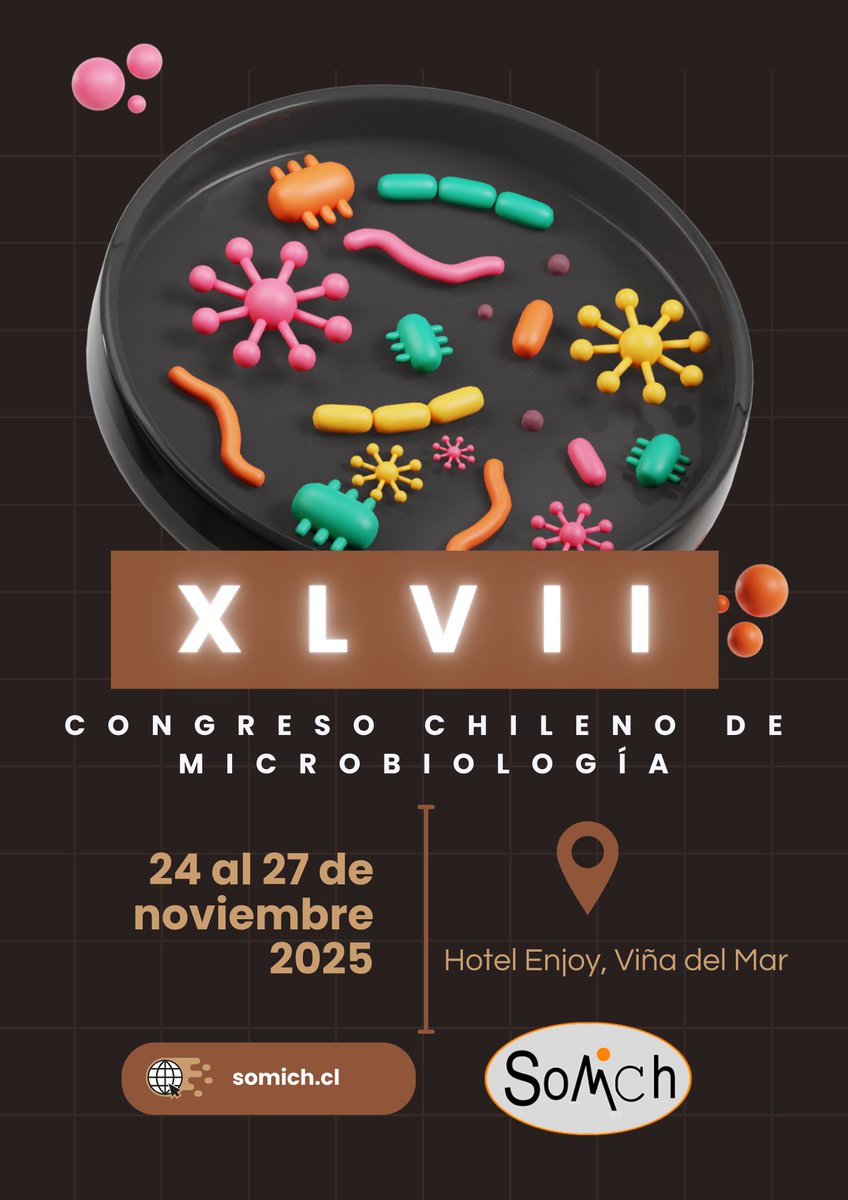 Sociedad de Microbiología de Chile (@_somich) on Twitter photo Save the date #somich2025
24 al 27 noviembre 2025
#ViñadelMar
<a href="/Enjoy_Vina/">Enjoy Viña del Mar</a> Save the date #somich2025
24 al 27 noviembre 2025
#ViñadelMar
<a href="/Enjoy_Vina/">Enjoy Viña del Mar</a>