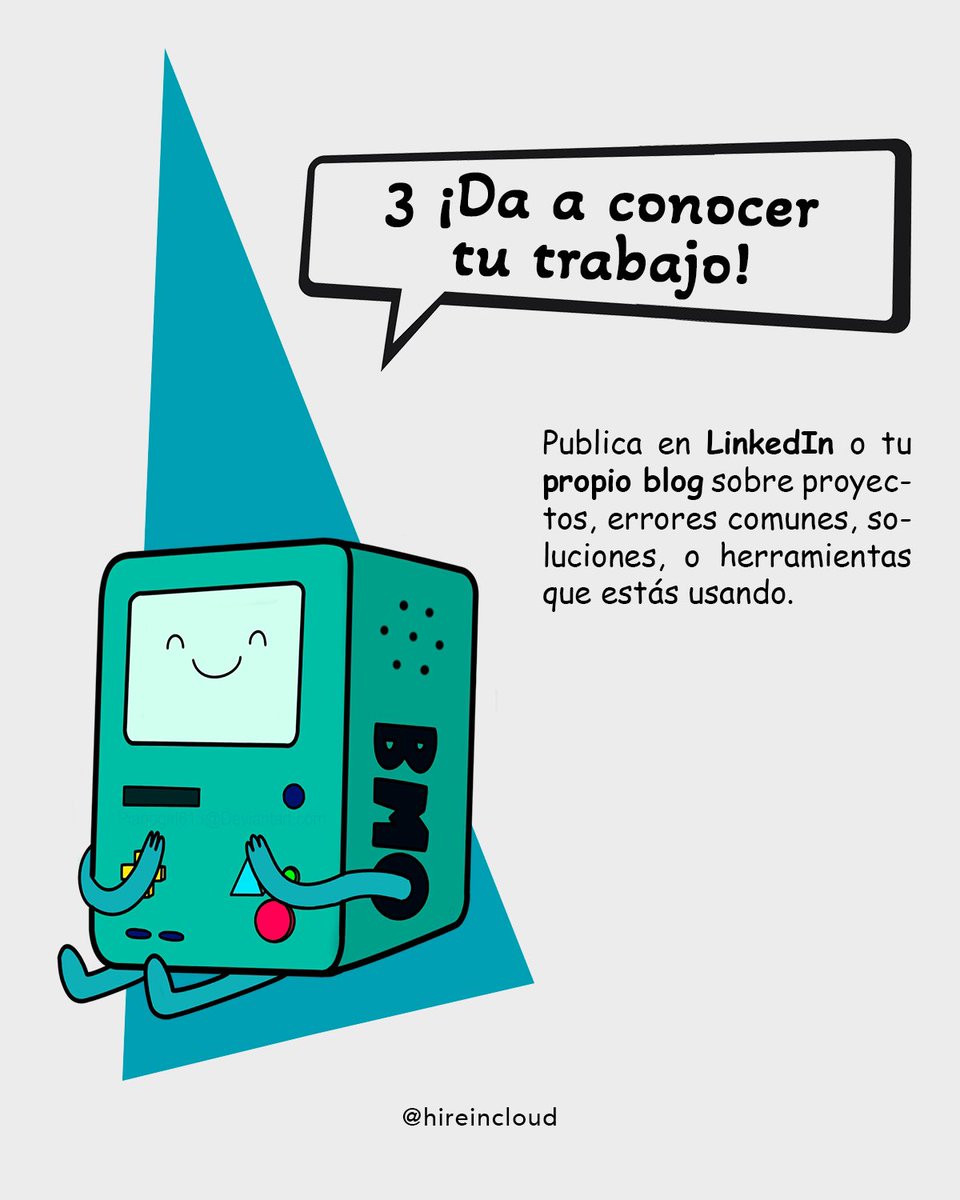 HireInCloud's tweet photo. Logra hacer más grande tu red de contactos con estos increíbles consejos de #BMO. 🙌✨

¡Después se lo agradeces! 🏃‍♀️👾

Parte 1 https://t.co/hRPWZg03j2