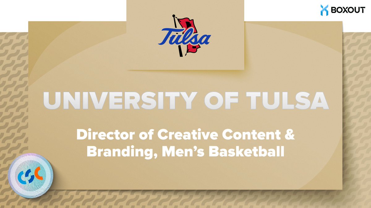 College Sports Communicators Jobs & Transactions (@csccareers) on Twitter photo 🚨JOB POSTING🚨
<a href="/TulsaHurricane/">Tulsa Golden Hurricane</a> - Director of Creative Content & Branding, Men's Basketball
…center.collegesportscommunicators.com/jobs/21224725 🚨JOB POSTING🚨
<a href="/TulsaHurricane/">Tulsa Golden Hurricane</a> - Director of Creative Content & Branding, Men's Basketball
…center.collegesportscommunicators.com/jobs/21224725