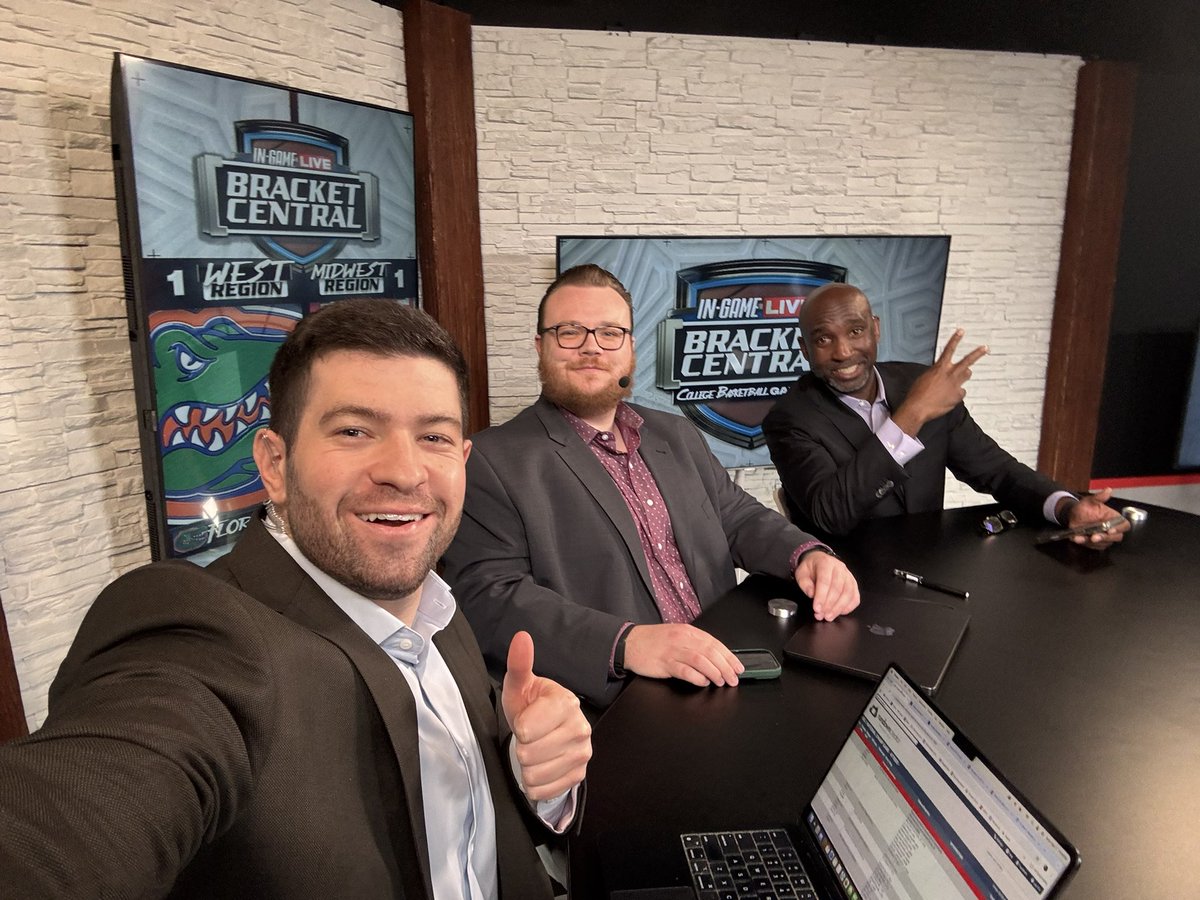 A National Championship suit selfie.

For one last time this year, <a href="/SportsGrid/">SportsGrid</a>’s Bracket Central is LIVE at 8 PM ET.

<a href="/TheKevinWalsh/">Kevin Walsh Jr.</a>, <a href="/CoachYoungNJ/">James Young</a> &amp; myself are with you for the ENTIRETY of tonight’s title 🏆.

Best bets, breakdowns and live sweats.

Let’s have a night.