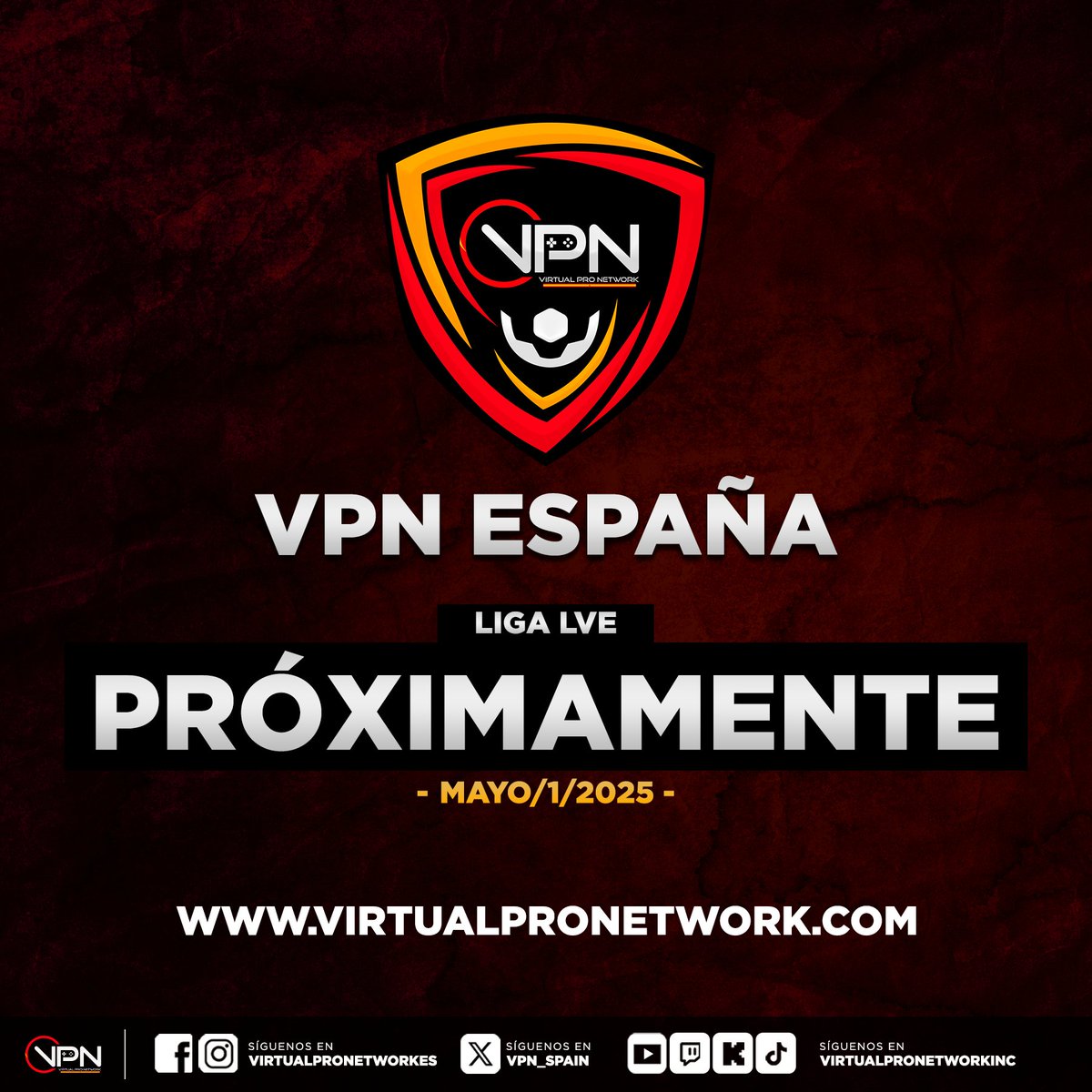 Virtual Pro Network Spain (@vpn_spain) on Twitter photo ¡ESTAMOS DE VUELTA!
VPN vuelve con la Liga Española de Clubes y con más fuerza que nunca.
Estaremos anunciando novedades de nuestras ligas, horarios y competiciones. Sigue nuestras cuentas oficiales de <a href="/VPNGlobal/">Virtual Pro Network</a> y VPN España
#clubespro #eafc25 #ligasvpn #virtualpronetwork ¡ESTAMOS DE VUELTA!
VPN vuelve con la Liga Española de Clubes y con más fuerza que nunca.
Estaremos anunciando novedades de nuestras ligas, horarios y competiciones. Sigue nuestras cuentas oficiales de <a href="/VPNGlobal/">Virtual Pro Network</a> y VPN España
#clubespro #eafc25 #ligasvpn #virtualpronetwork