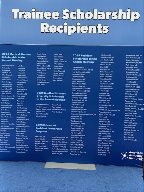 lucypersaud's tweet photo. H150 - Trainee Award Recognition
Come see #FutureNeurologists #Trainees be recognized on Ap 7 at 8:00 a.m.
Trainee Hub https://t.co/b5BN216vW4
Hope to see you there! #AANAM https://t.co/VePfDvplqj