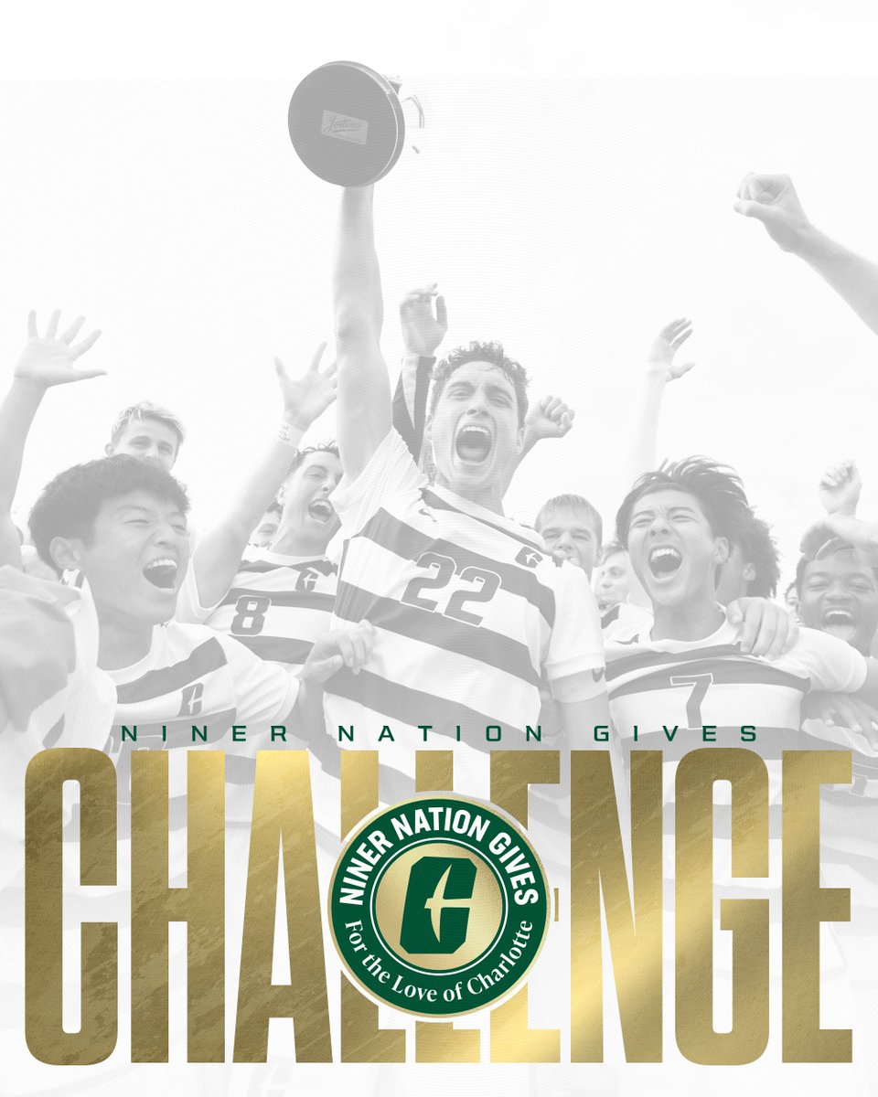 CharlotteMSoc's tweet image. Proud @49erAlumni Gene ‘73 & Vickie ‘71,82 Johnson are generously matching all gifts to Charlotte men’s soccer dollar for dollar up to $5,000!
🔗»clt49e.rs/NNG25