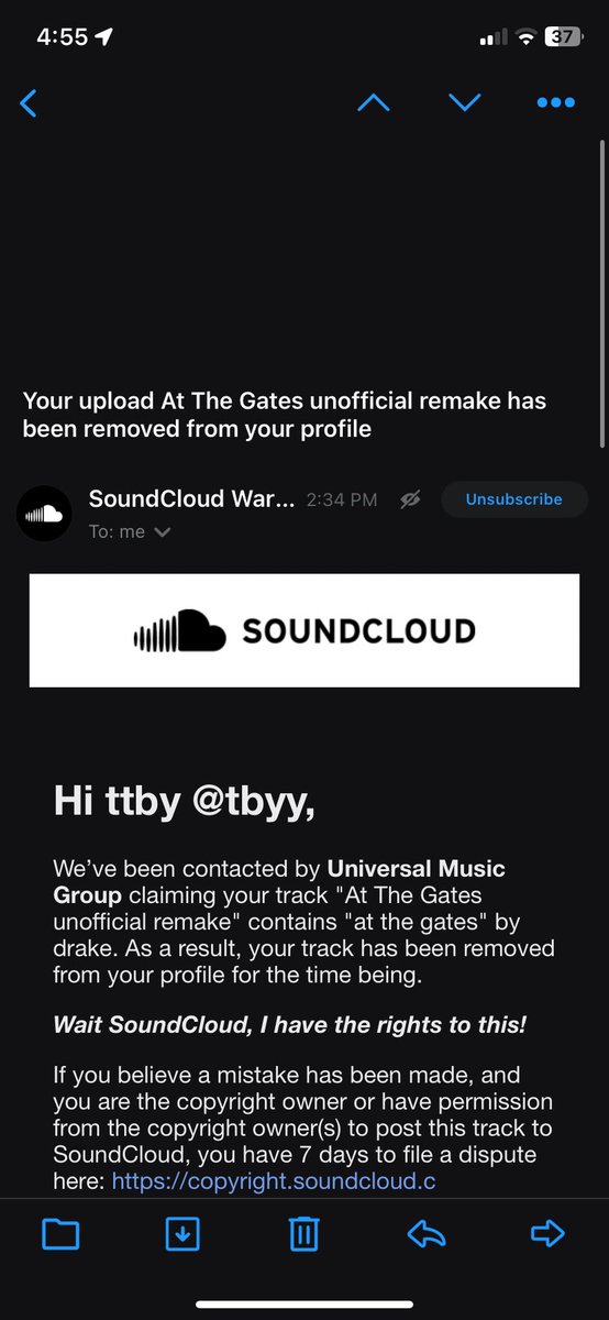 Someone tell Drake to release at the gates so no one has to reupload and get copyrighted by umg.