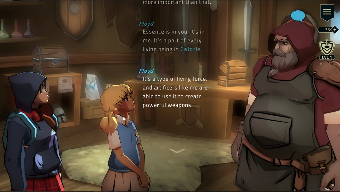 Essence is a currency in Caldria that artificers can use to create powerful weapons.

As you navigate this mystical realm, do make sure to check in and upgrade your items so you’re ready for battle. 

#RPG #VisualNovel #GriffordAcademy