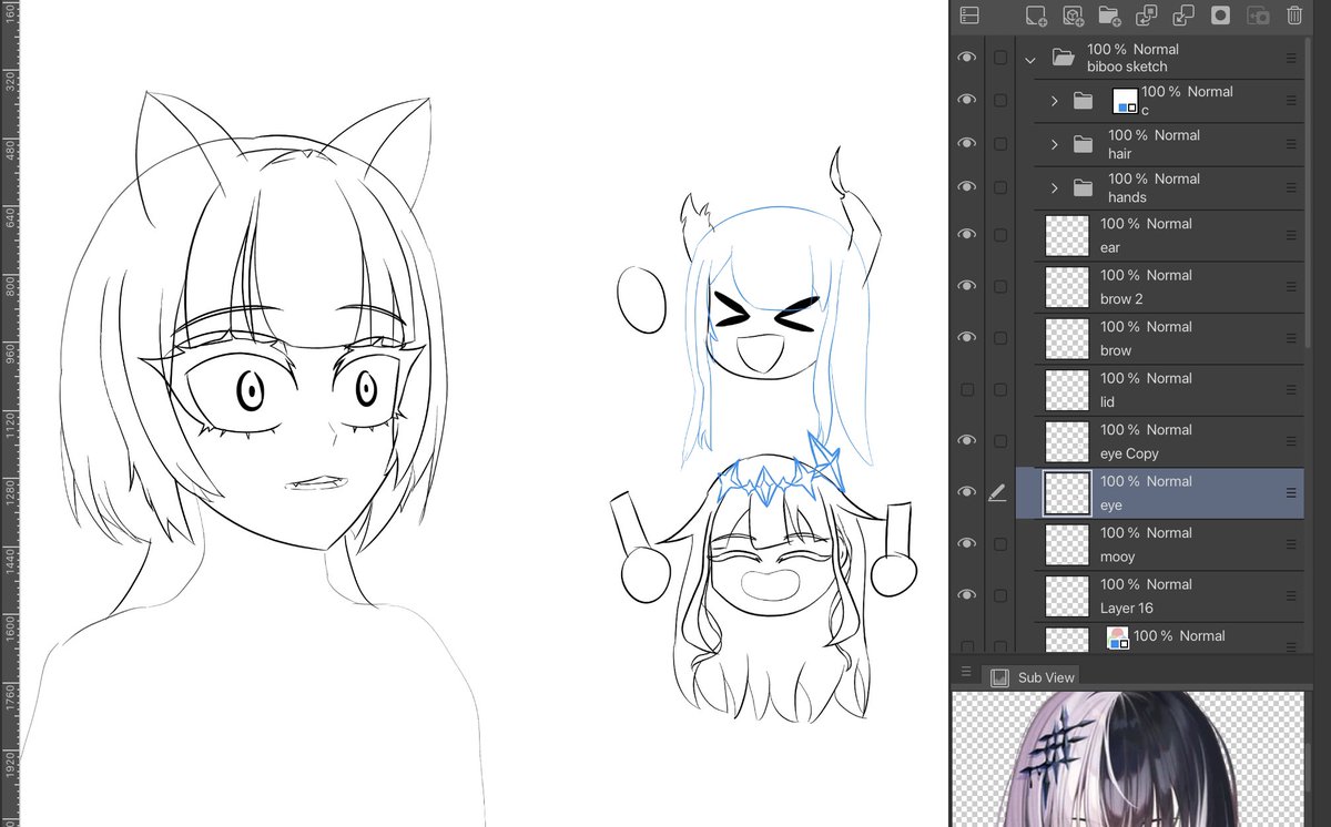 in the process of redrawing my first ever fan art… man i love drawing so much…