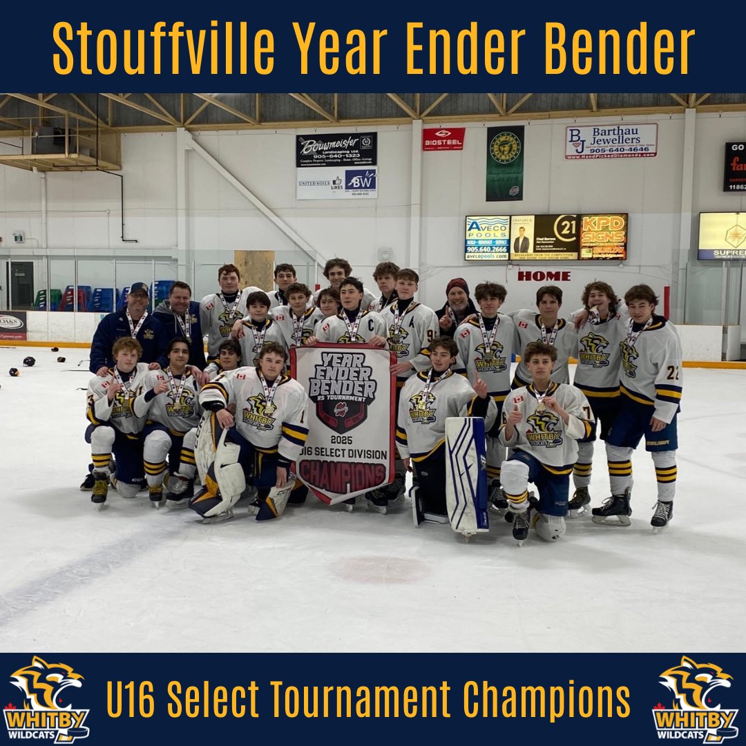Congratulations to our U16 Select Team, who also went undefeated to win the Stouffville Year Ender Bender this past weekend! Congratulations to everyone involved! #WMHA
