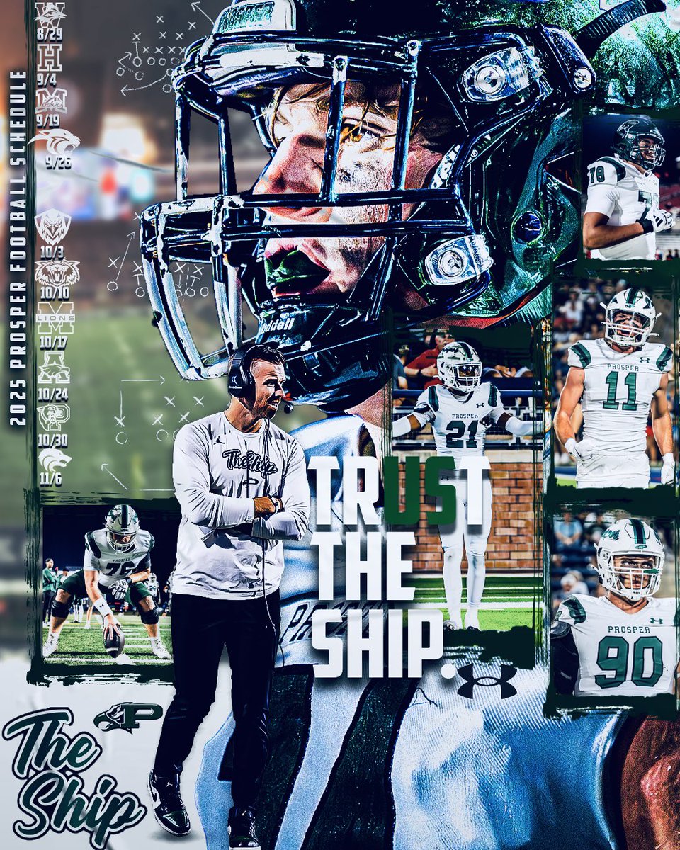 Fly High🦅 Hunt Low🏴‍☠️🟢 2025 Football schedule🏈 #TrustTheShip #TheApexPredators