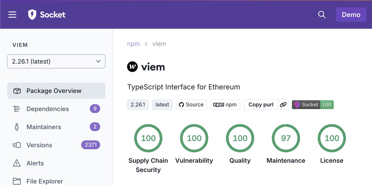 need to up the maintenance game i guess

socket.dev/npm/package/vi…