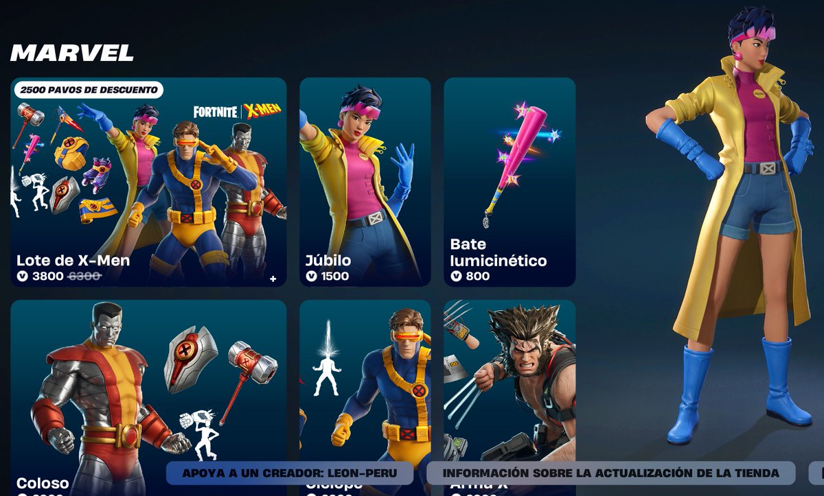 LeonPeruStore's tweet image. 📷𝐅𝐎𝐑𝐓𝐍𝐈𝐓𝐄 𝐒𝐊𝐈𝐍 𝐕𝐈𝐀 𝐑𝐄𝐆𝐀𝐋𝐎 𝐒/ 𝟏.𝟓𝟎 Tienda 07/04📷
Los regalos de skin, mochilas, picos y otros que están en la tienda de FORTNITE. Yo te los envió vía regalo a tu cuenta, dame privado!