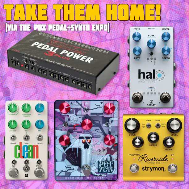 Voodoo_Lab's tweet image. To kick off the upcoming Portland Synth &amp;amp; Pedal Expo next weekend, THREE lucky winners will be taking home these sweet goodie bags with a Pedal Power 3 PLUS and four pedals! 

Details and entry here: delicious-audio.com/portland-stomp…