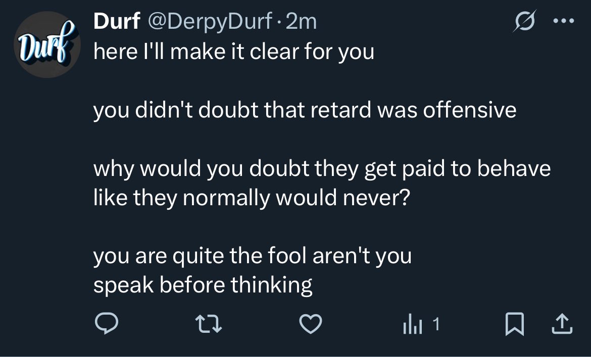 all bc i said there’s no need to use the r word btw