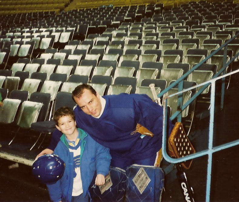 Greg Millen was my first hockey hero. He's the reason why I became a goaltender.

One day Grandpa Bill took me to the St. Louis Arena for practice and took this picture.

Years later we became friends.

Thank you, Millsy. You gave me a reason to dream 🙂