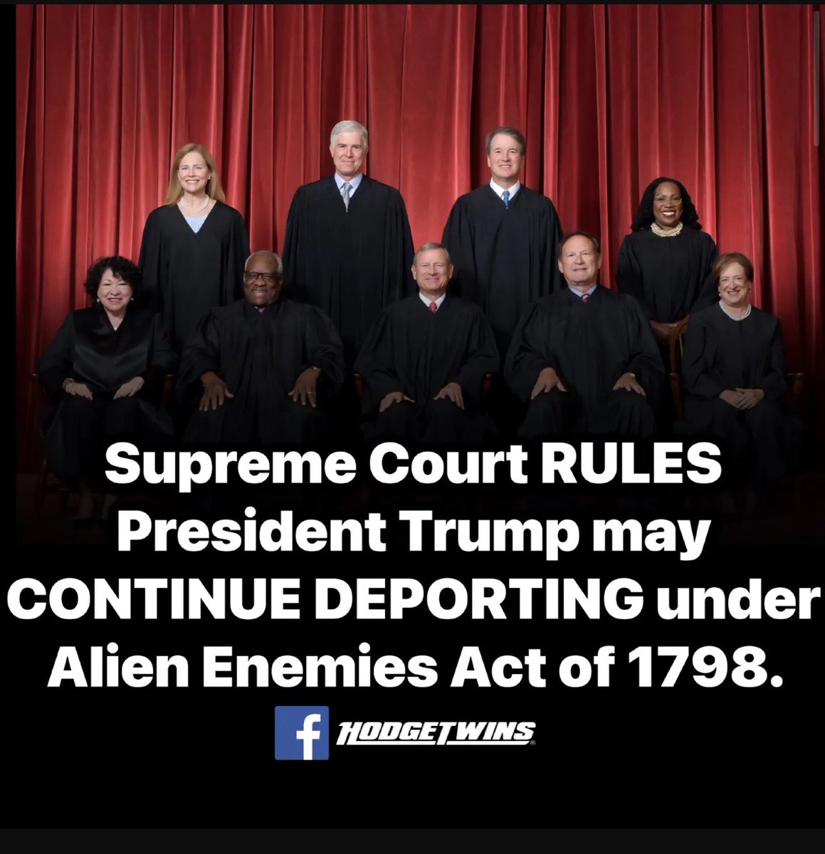 Get ‘em outta here!! Great job SCOTUS!