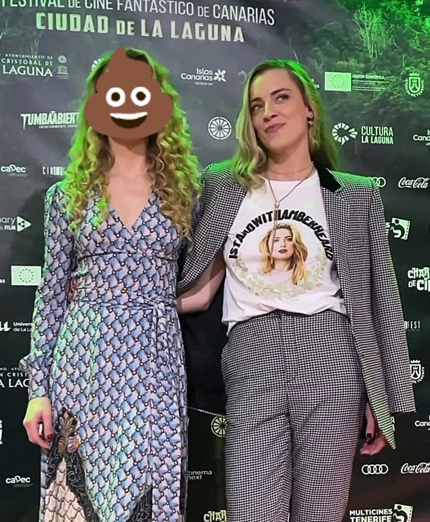 mos1886's tweet photo. Imagine posting that Johnny's sister Christi being on the set of his new Dior ad is "kinda cringe" when Shitney literally showed up to one of the shopping mall film festivals wearing a hand me down suit that Scamber wore in court and an "I stand with AH" t-shirt! 🤦🏼♂️🤣 https://t.co/lVlNXOKJ0O
