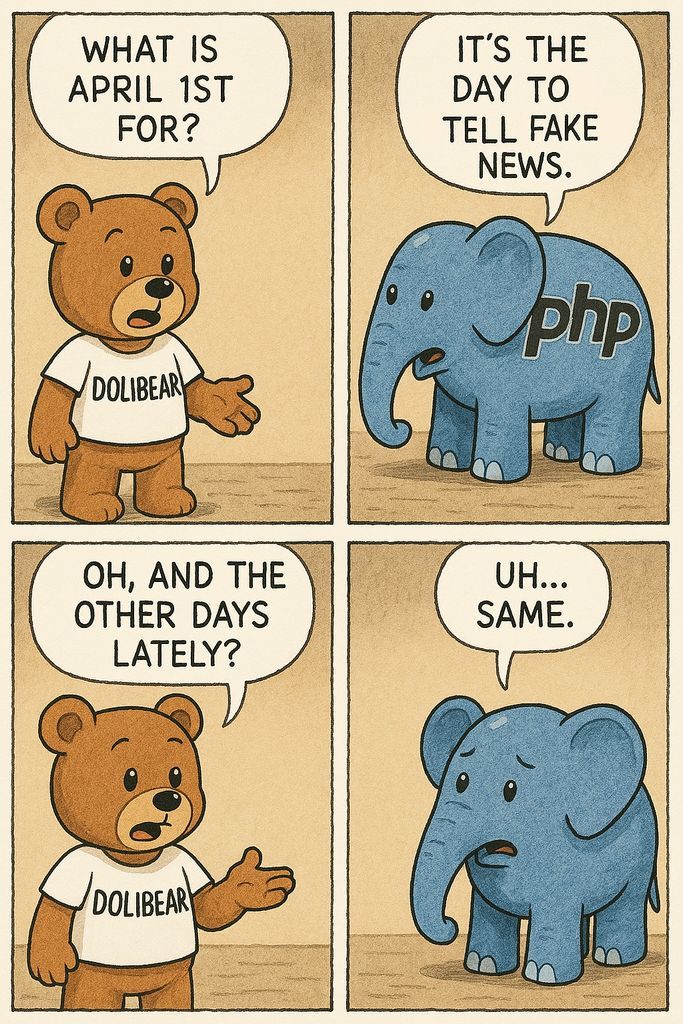 April 1st has passed, serious things can resume 

#dolibarr #dolibear #php #phplephant