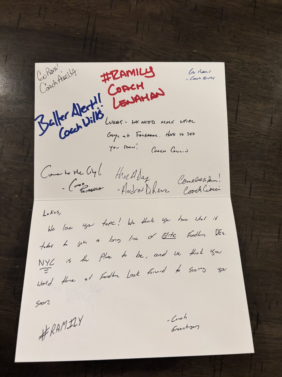 Lukas Gerovac (@lukas_gerovac) on Twitter photo Thank you for the mail! <a href="/FORDHAMFOOTBALL/">Fordham Football</a> <a href="/Ryangreenhagen1/">Ryan Greenhagen</a> <a href="/Coach_Conlin/">Joe Conlin</a> Looking forward to getting on campus this Saturday and seeing what Fordham is all about!
<a href="/cvqbclub/">Central Valley Quarterback Club-Warriors Football</a> Thank you for the mail! <a href="/FORDHAMFOOTBALL/">Fordham Football</a> <a href="/Ryangreenhagen1/">Ryan Greenhagen</a> <a href="/Coach_Conlin/">Joe Conlin</a> Looking forward to getting on campus this Saturday and seeing what Fordham is all about!
<a href="/cvqbclub/">Central Valley Quarterback Club-Warriors Football</a>
