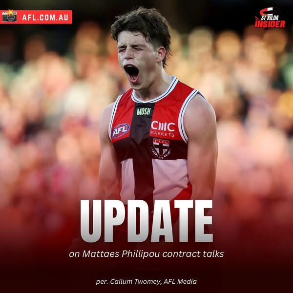 TradeTalkAFL's tweet photo. St Kilda have begun discussions with young gun Mattaes philipou on a extension which will tie him to the Moorabbin based club until 2030. According to St Kilda coach Ross Lyon this deal is very close to being finalized more updates to come. 
#SaintsFC #GoSaints #AFL #AFLTrade https://t.co/AXufgG9z5C