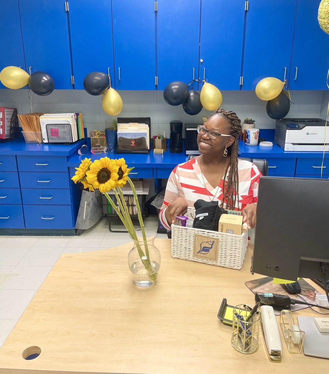 Today, we welcomed our new Administrative Assistant, Mrs. Brutus. We are excited to have you as part of our Panda family! <a href="/S_Stockman3/">Shannon</a> <a href="/InstSupSteiger/">Alicia Steiger</a>