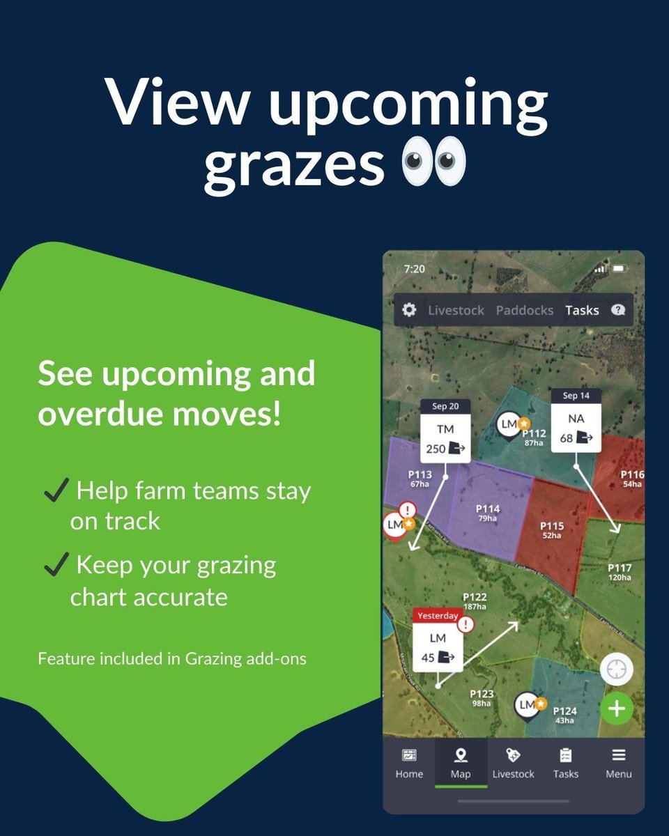New season, new features! 🌾
Manage your livestock more efficiently—wherever you are.

👉 See what’s new: hubs.la/Q03gggP70
💬 Tell us what you think!

#AgriWebb #AgTech #Livestock #Farming