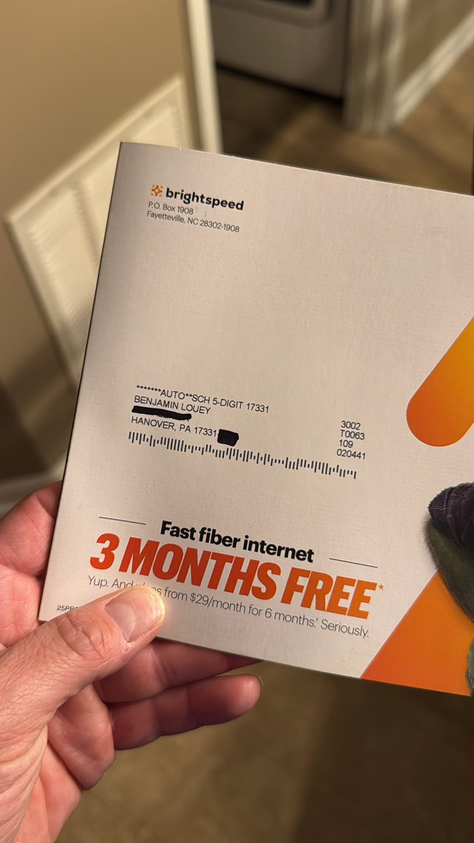 Hey <a href="/gobrightspeed/">Brightspeed</a>, please stop sending me these until you actually have service at my address.