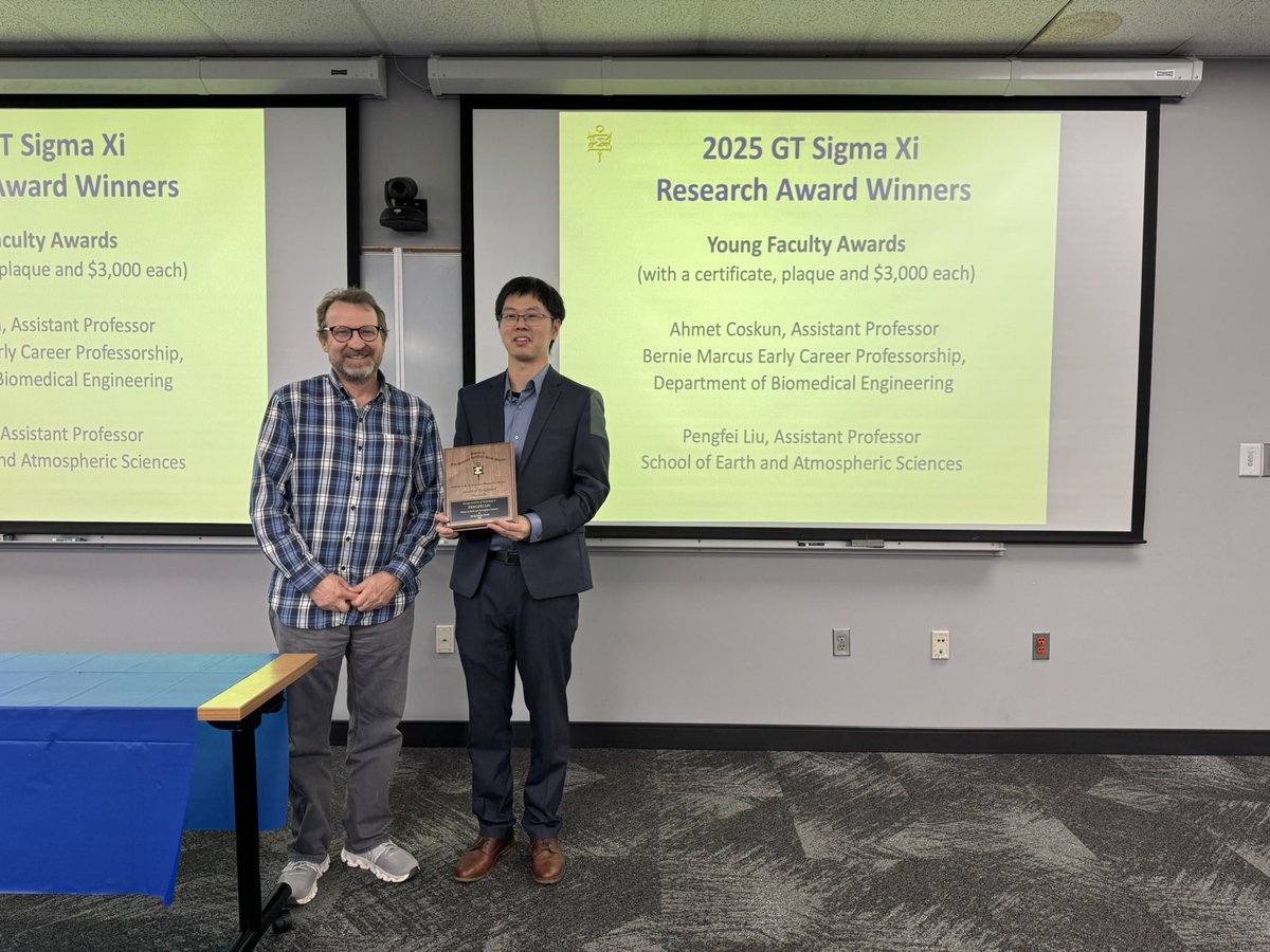 Pengfei Liu (@pengfeiliugt) on Twitter photo Thrilled to share that I’ve received the 2025 Sigma Xi Young Faculty Award at Georgia Tech! Grateful for the recognition and proud to be part of such a supportive and inspiring community.
<a href="/GeorgiaTechEAS/">Georgia Tech EAS</a> Thrilled to share that I’ve received the 2025 Sigma Xi Young Faculty Award at Georgia Tech! Grateful for the recognition and proud to be part of such a supportive and inspiring community.
<a href="/GeorgiaTechEAS/">Georgia Tech EAS</a>