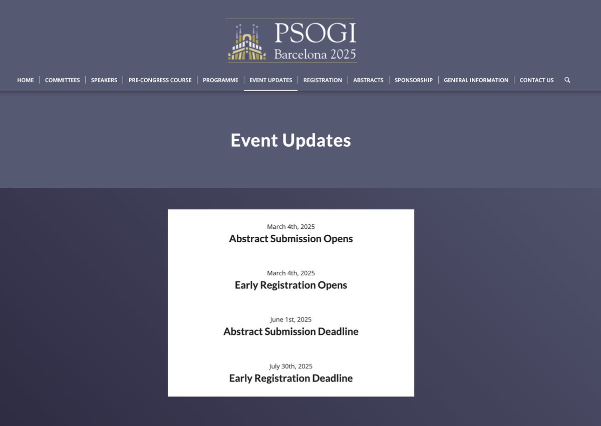 Peritoneal Surface Oncology Group International (@psogi_ec) on Twitter photo #PSOGI2025
The 15th International Peritoneal Surface Oncology Group International (PSOGI) Congress, is taking place in Barcelona from
2️⃣ 8️⃣ th- 3️⃣ 1️⃣ st October 2025
with <a href="/ISSPP1/">ISSPP</a> <a href="/ESGO_society/">ESGO</a> <a href="/escp_tweets/">European Society of Coloproctology</a>
It will bring together the world’s leading experts 🫂 in peritoneal #PSOGI2025
The 15th International Peritoneal Surface Oncology Group International (PSOGI) Congress, is taking place in Barcelona from
2️⃣ 8️⃣ th- 3️⃣ 1️⃣ st October 2025
with <a href="/ISSPP1/">ISSPP</a> <a href="/ESGO_society/">ESGO</a> <a href="/escp_tweets/">European Society of Coloproctology</a>
It will bring together the world’s leading experts 🫂 in peritoneal