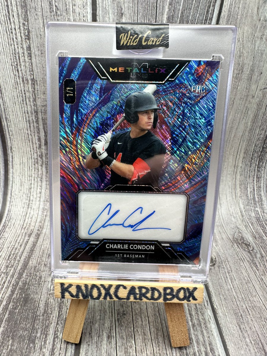 KnoxCardBox's tweet photo. 2024 Wild Card Metallix treated me well, wouldn’t you say @CardPurchaser?

#baseballcards #autograph #rookiecard #prospectauto https://t.co/azoakfg4Tl
