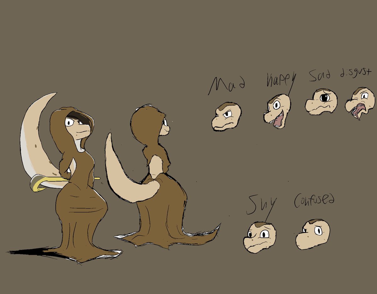 More of my minya OC artwork with her robe and expressions