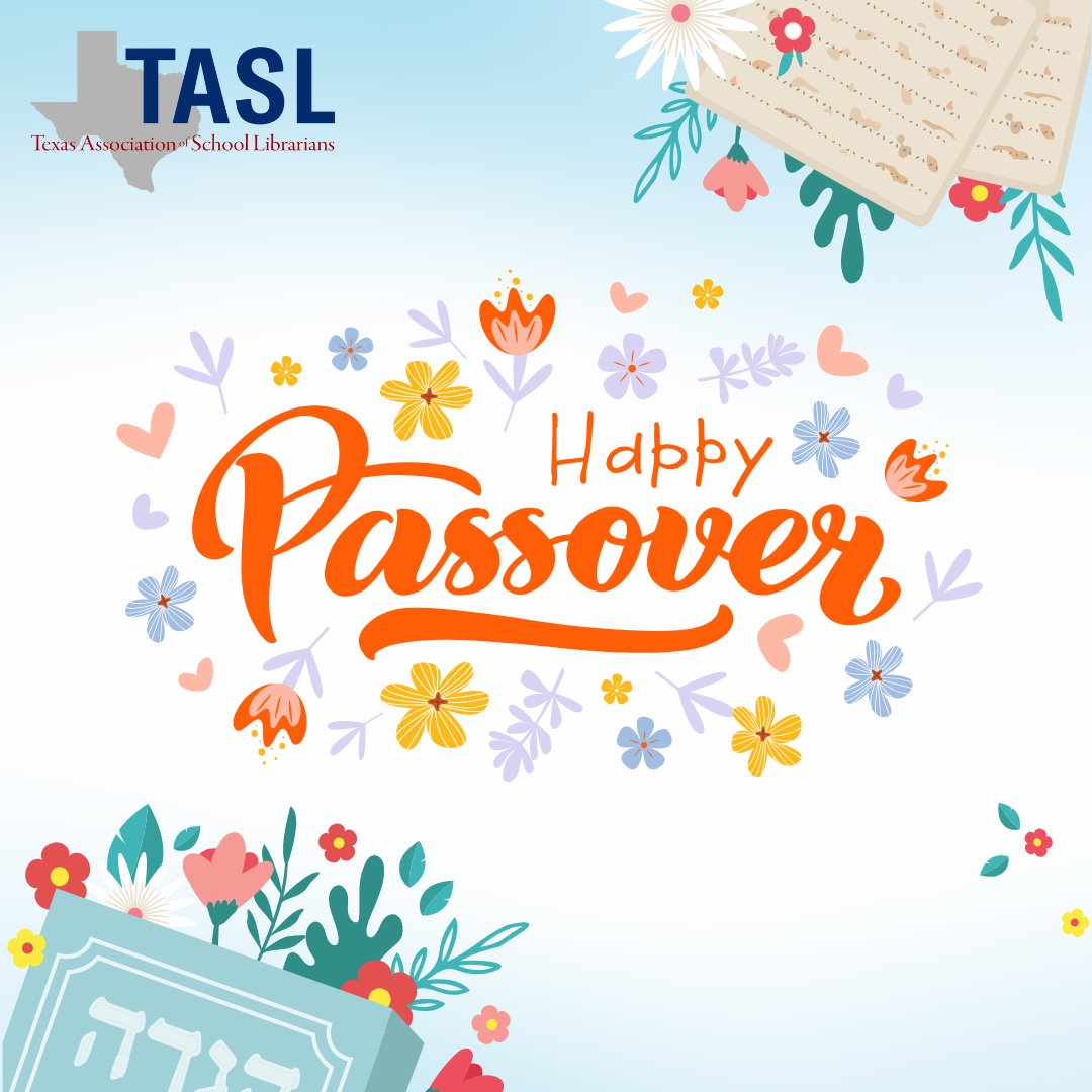 Happy Passover! 🌿🍷 A time for reflection, tradition, and storytelling—values that shine in our school libraries. Wishing all who celebrate a meaningful and joyous holiday. #Passover #TxASL #SchoolLibraries