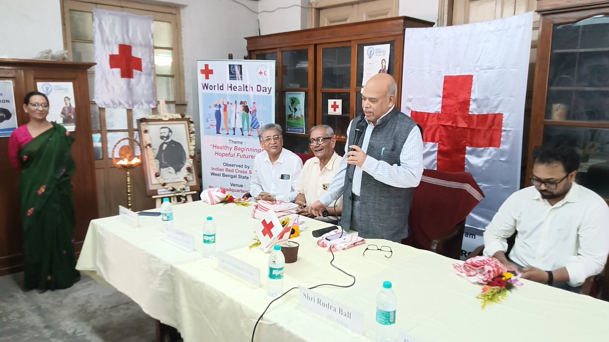 IRCS-WEST BENGAL (@ircsbengal) on Twitter photo World Health Day was observed  at SHQ Kolkata.Dr.S.K. Pattanayak,IAS(Retd), Hon'ble Chairman WBSB has inaugurated this event. Doctors & Experts have delivered their speeches on  "HealthyBeginnings,HopefulFutures".Hon.Chairman advises to spread this message as a RC Messenger.
. World Health Day was observed  at SHQ Kolkata.Dr.S.K. Pattanayak,IAS(Retd), Hon'ble Chairman WBSB has inaugurated this event. Doctors & Experts have delivered their speeches on  "HealthyBeginnings,HopefulFutures".Hon.Chairman advises to spread this message as a RC Messenger.
.
