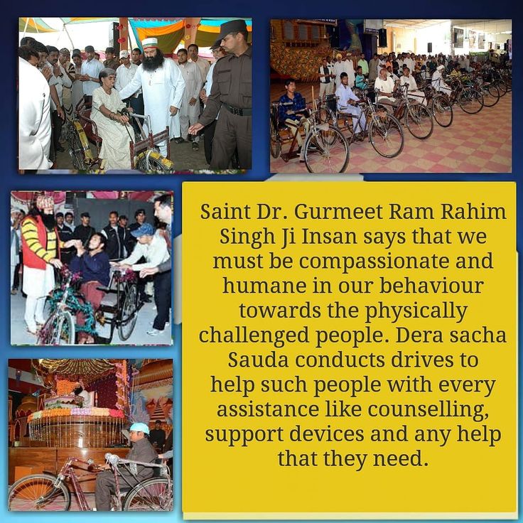 PoojaInsaa77's tweet photo. To improve the lives of physically handicapped people and to instill confidence in them, “#CompanionInNeed ” has been started by Saint Dr MSG. Necessary equipment like wheelchairs, artificial limbs are provided free of cost to physically handicapped people.
Dera Sacha Sauda https://t.co/7ULHf15TWn