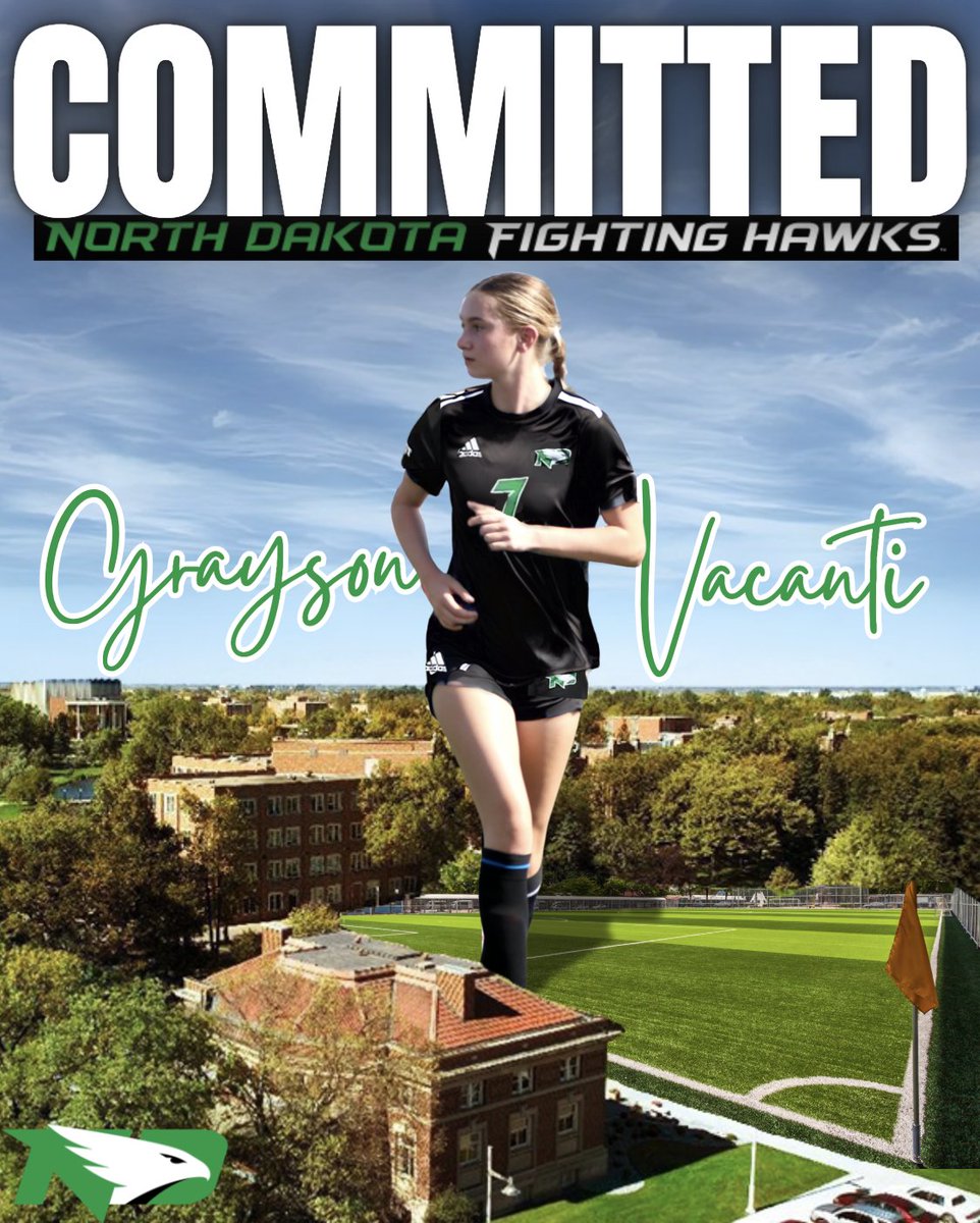GraysonVacanti's tweet image. I am super excited to announce my verbal commitment to continue my academic &amp;amp; athletic soccer career at the University of North Dakota!
First, I want to thank God for blessing me with this opportunity. I also want to thank my coaches, family, and friends for always supporting and…