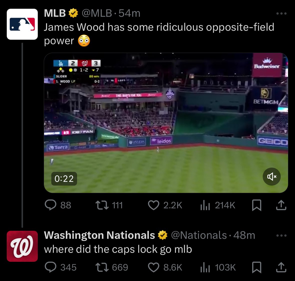 StoolBaseball's tweet image. Nats admin wanted a war tonight