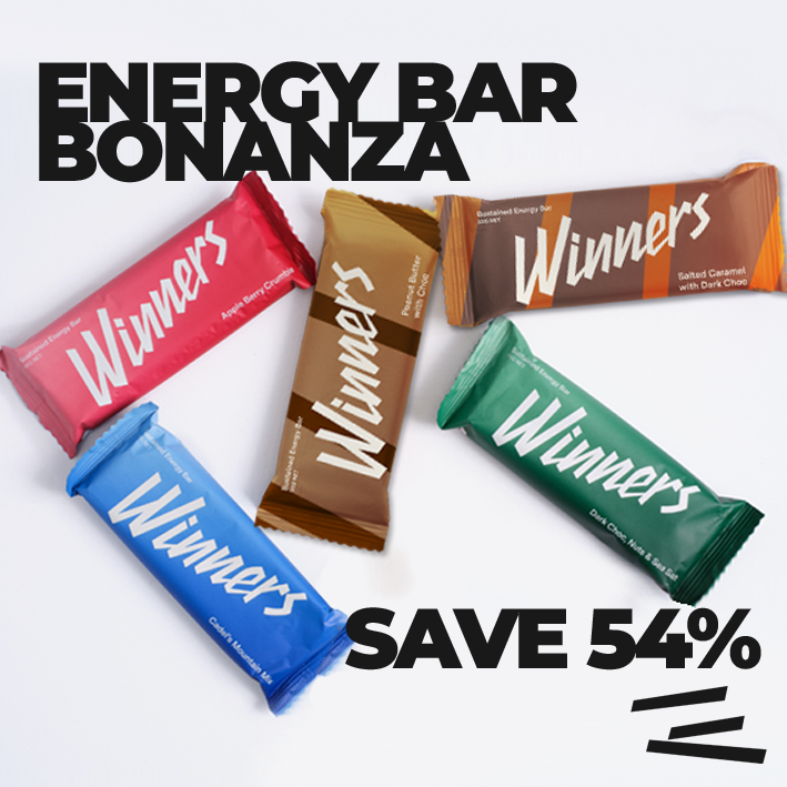 Our Energy Bar Bonanaza is on now, providing special pricing across our range of Energy Bars - including 48 x Energy Bars for $66 (Save 54%)!

Head to winnersbars.com.au for full details