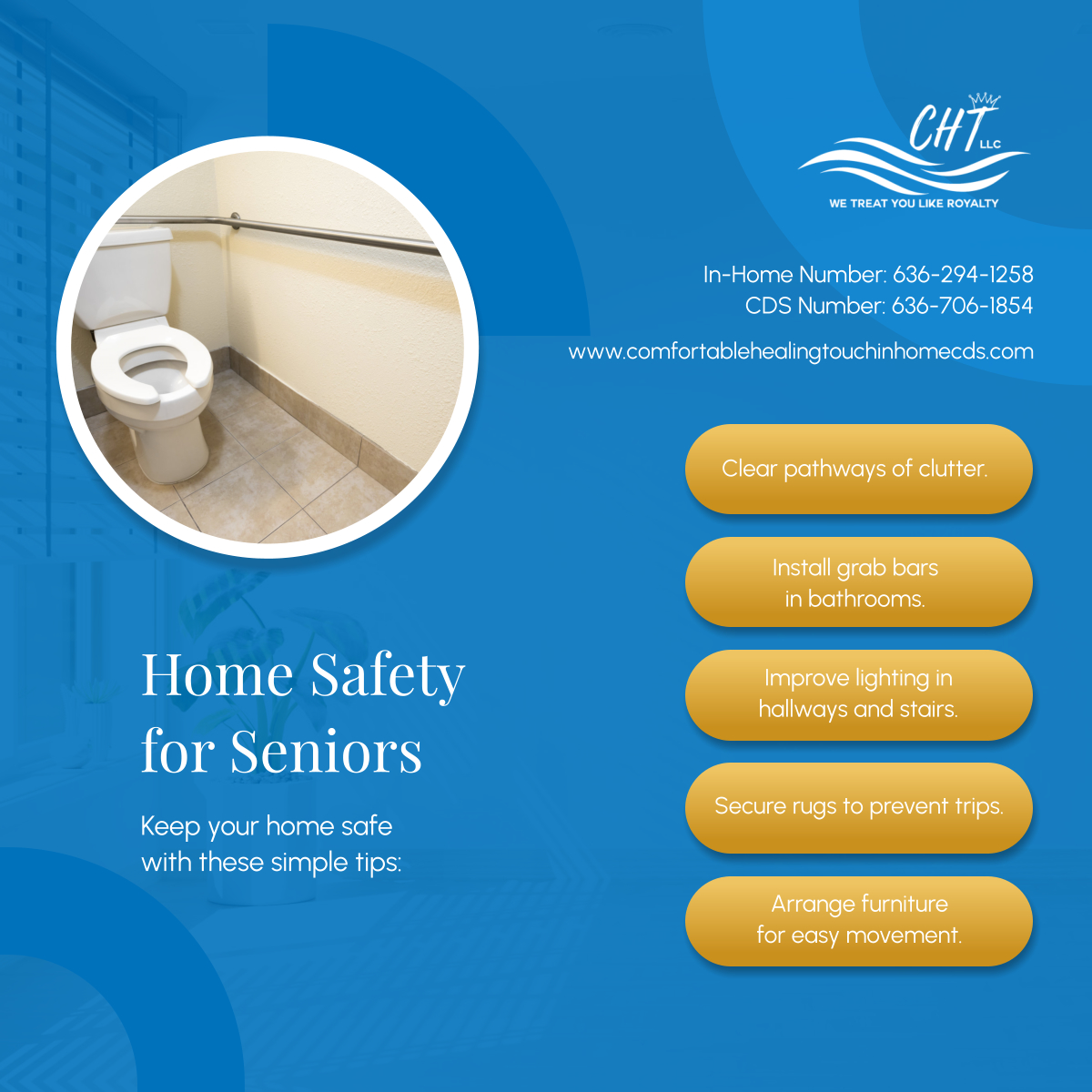 Comfortableht's tweet photo. A safe home means greater independence! Follow these essential tips to prevent accidents. 

#HomeCare #OFallonMO #SeniorSafety https://t.co/wXEXfgKR9C