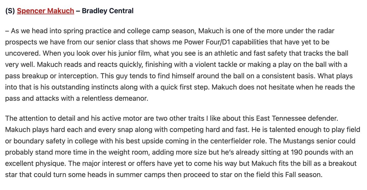 Thank you so much for the write-up!!  <a href="/PrepRedzoneTN/">Prep Redzone Tennessee</a> <a href="/CSmithScout/">Chris Smith</a>