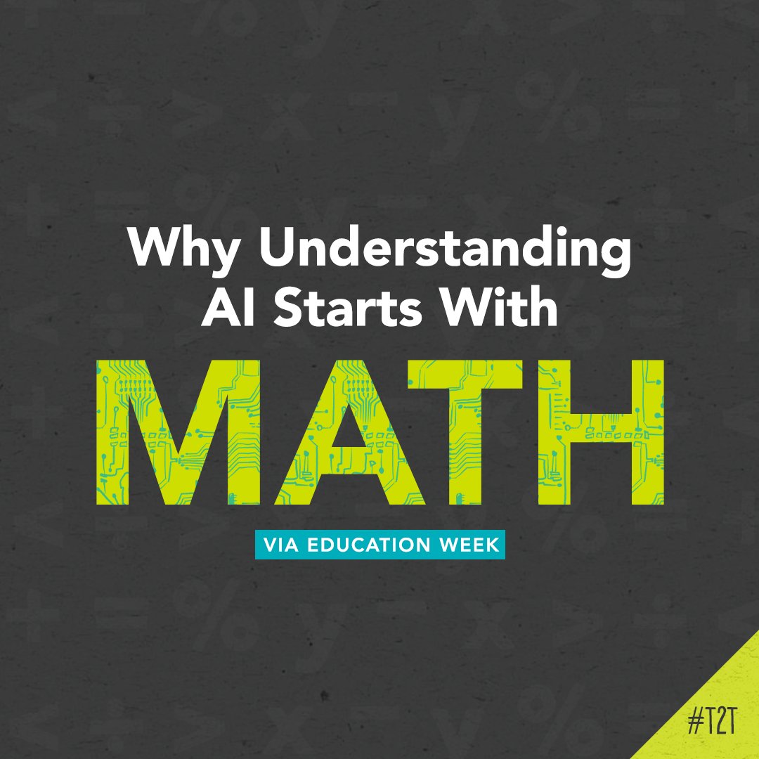 Teacher2Teacher (@teacher2teacher) on Twitter photo ⛽️ Math is what makes AI run, reminds <a href="/educationweek/">Education Week</a>!
Here's how your fellow educators are inviting Ss to explore this intersection:
edweek.org/technology/why…
#iteachmath ⛽️ Math is what makes AI run, reminds <a href="/educationweek/">Education Week</a>!
Here's how your fellow educators are inviting Ss to explore this intersection:
edweek.org/technology/why…
#iteachmath