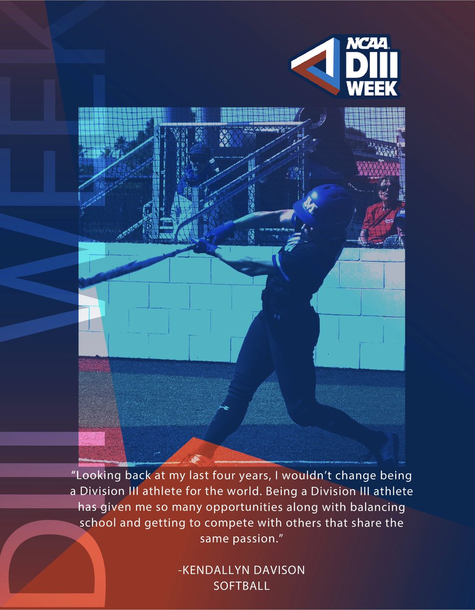 Happy NCAA DIII Week, Big Blue! 

We kick off the week with senior softball player Kendallyn Davison’s #WhyD3!