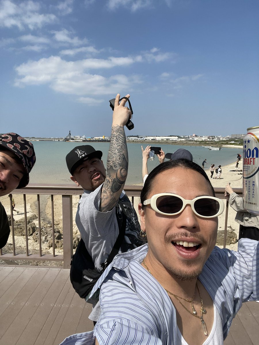 今回も刺激たっぷりな沖縄でした！

ライブもいりぐちポップアップも
集まってくれてありざとう！
DJ RYU-Gも誕生日グッドバイブスで
激しいムーブでした！

毎度誘ってくれるフーミーも３日間おつでした！

また近いうちに！