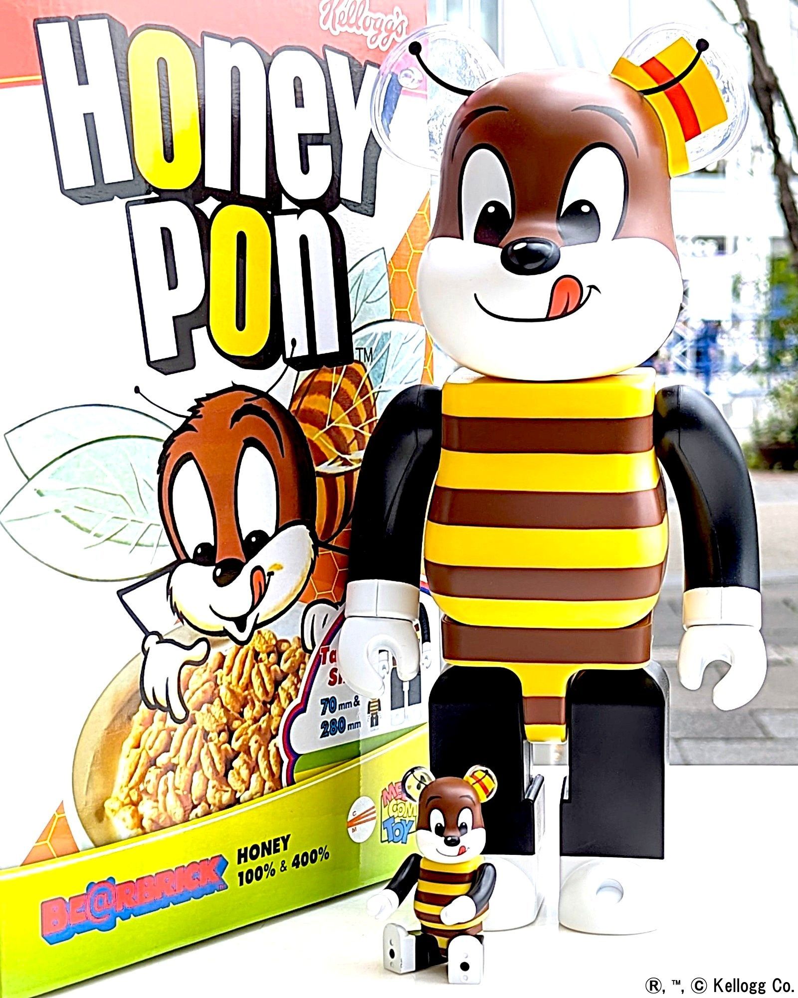 MEDICOM TOY - BE@RBRICK HONEY 100％ &amp; 400％ MEDICOM TOY BE@RBRICK HONEY 100％ & 400％ Kellogg's HONEY