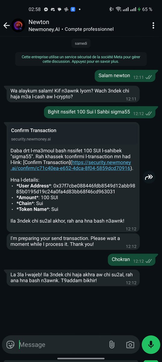 meddy26br's tweet photo. Mazal ma3ndkch wallet @NewmoneyAI
Daya3ti we9tek f Les swaps
Otb9a talef m'en application l application
Hak exemple dyal swap ghir m'en WhatsApp easy 👇🏽👇🏽
#makeiteasy #swapeveryday #youarelate
@NewmoneyAI #Web3 https://t.co/MDmc0gagw6