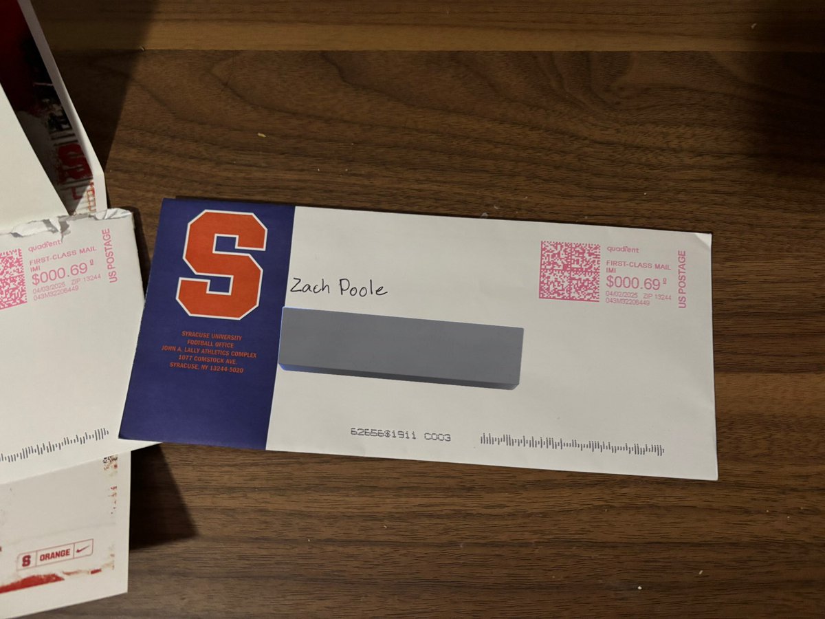 Zach Poole (@zachpoole70) on Twitter photo Thanks for the letters <a href="/CuseFootball/">Syracuse Football</a>. I had a great time on campus and I’ll be back out at camp this summer to compete💪🥞🏈
<a href="/FranBrownCuse/">Fran Brown</a> <a href="/drwilliams131/">Dale Williams</a> <a href="/CoachAmbro315/">Jeff Ambrosie</a> <a href="/DimitriHill5/">Dimitri Hill</a> <a href="/TheJuiceOnline/">Syracuse On SI | The Juice Online</a> @CuseRivalsCK <a href="/SyracuseOn247/">SyracuseOn247</a> <a href="/McAllisterMike1/">Mike McAllister</a> Thanks for the letters <a href="/CuseFootball/">Syracuse Football</a>. I had a great time on campus and I’ll be back out at camp this summer to compete💪🥞🏈
<a href="/FranBrownCuse/">Fran Brown</a> <a href="/drwilliams131/">Dale Williams</a> <a href="/CoachAmbro315/">Jeff Ambrosie</a> <a href="/DimitriHill5/">Dimitri Hill</a> <a href="/TheJuiceOnline/">Syracuse On SI | The Juice Online</a> @CuseRivalsCK <a href="/SyracuseOn247/">SyracuseOn247</a> <a href="/McAllisterMike1/">Mike McAllister</a>