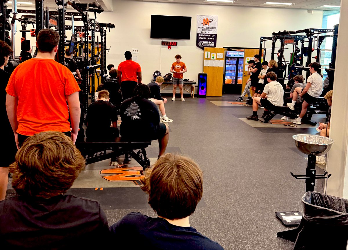 Minooka Strength and Conditioning (@minookastrength) on Twitter photo ‼️Book Study Week #12: Beyond the 7 C’s‼️
➡️Chase Nurczyk 🏈 with one of the more impressive speeches we’ve heard in our book study!
⚡️Followed it up with a HUGE 40 yard dash PR➡️ 4.71⚡️
<a href="/Minooka_Indians/">Minooka Football</a> <a href="/MCHS_AO/">MCHSAthletics</a> <a href="/MCHSDistrict111/">MCHS District #111</a> <a href="/RecruitTheNook/">Minooka Football Recruiting</a> <a href="/chase_nurz/">Chase Nurczyk</a> ‼️Book Study Week #12: Beyond the 7 C’s‼️
➡️Chase Nurczyk 🏈 with one of the more impressive speeches we’ve heard in our book study!
⚡️Followed it up with a HUGE 40 yard dash PR➡️ 4.71⚡️
<a href="/Minooka_Indians/">Minooka Football</a> <a href="/MCHS_AO/">MCHSAthletics</a> <a href="/MCHSDistrict111/">MCHS District #111</a> <a href="/RecruitTheNook/">Minooka Football Recruiting</a> <a href="/chase_nurz/">Chase Nurczyk</a>